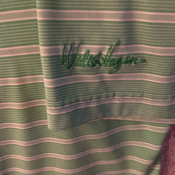 Walter Hagen Mint Green Striped Polo - Picture 5 of 6